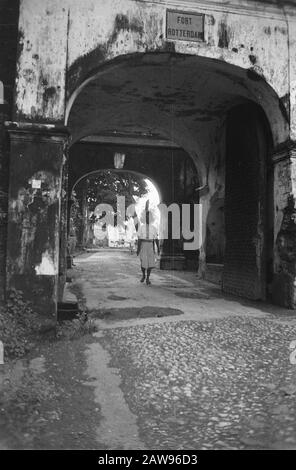 Makassar. Tor von Fort Rotterdam Datum: 01.01.1947 Ort: Indonesien Niederländische Ostindien Stockfoto