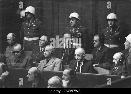 Prozess Nürnberg Datum: 4. Dezember 1945 Ort: Nürnberg Schlagwörter: Kriegsverbrecher, Prozesse, Fall-WWII Stockfoto