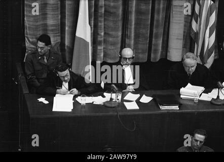 Prozess Nürnberg Datum: 4. Dezember 1945 Ort: Nürnberg Schlagwörter: Kriegsverbrecher, Prozesse, Fall-WWII Stockfoto