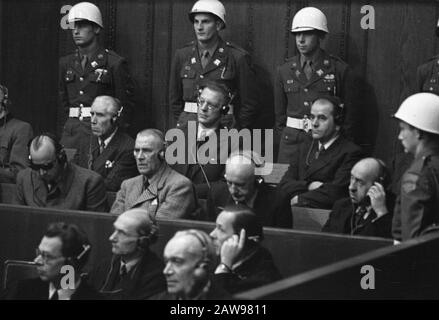 Prozess Nürnberg Datum: 4. Dezember 1945 Ort: Nürnberg Schlagwörter: Kriegsverbrecher, Prozesse, Fall-WWII Stockfoto