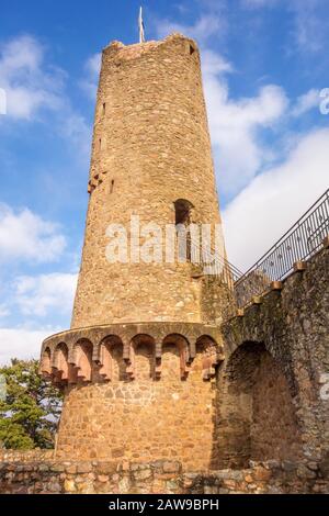 Burgstall der Ruine mit dem Namen Burgruine Windeck, Weinheim Stockfoto