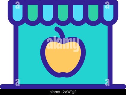 Icon-Vektor für Gesundheitskost speichern. Isolierte Darstellung des Kontursymbols Stock Vektor