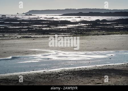 Jersey, Kanalinseln. Der Strand in der Nähe von St Helier Stockfoto