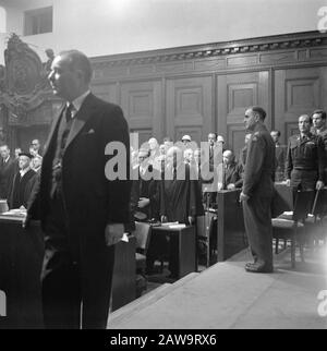 Prozess Nürnberg Datum: 4. Dezember 1945 Ort: Nürnberg Schlagwörter: Kriegsverbrecher, Prozesse, Fall-WWII Stockfoto