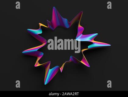 Abstrakte 3D gerenderte Illustration, modernes Hintergrunddesign Stockfoto