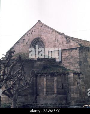 IGLESIA-ABSIDES. ORT: IGLESIA DE SANTIAGO. Coruña. SPANIEN. Stockfoto