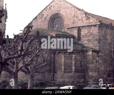 ABSIDES. ORT: IGLESIA DE SANTIAGO. Coruña. SPANIEN. Stockfoto