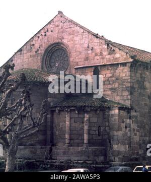 ABSIDES. ORT: IGLESIA DE SANTIAGO. Coruña. SPANIEN. Stockfoto