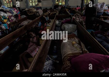 Flüchtlinge aus dem Kontinent suchen Zuflucht in der Central Methodist Church in Kapstadt und fordern eine Umsiedlung nach Europa und in die Vereinigten Staaten Stockfoto