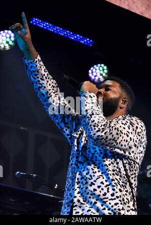 Washington, DC, USA - 16. DEZEMBER 2019: Khalid im HEISSEN iHeartRadio Jingle Ball der 99.5 in der Capitol One Arena. Stockfoto