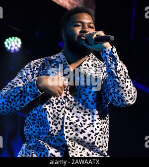 Washington, DC, USA - 16. DEZEMBER 2019: Khalid im HEISSEN iHeartRadio Jingle Ball der 99.5 in der Capitol One Arena. Stockfoto