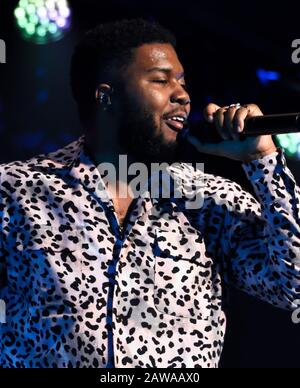 Washington, DC, USA - 16. DEZEMBER 2019: Khalid im HEISSEN iHeartRadio Jingle Ball der 99.5 in der Capitol One Arena. Stockfoto