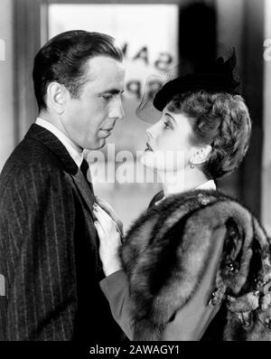 1941, HOLLYWOOD, USA: Der gefeierte Filmschauspieler HUMPHREY BOGART (* 1899, † 1957) mit MARY ASTOR, Pubblicity still by THE MALTESE FALCON ("Il mi") Stockfoto