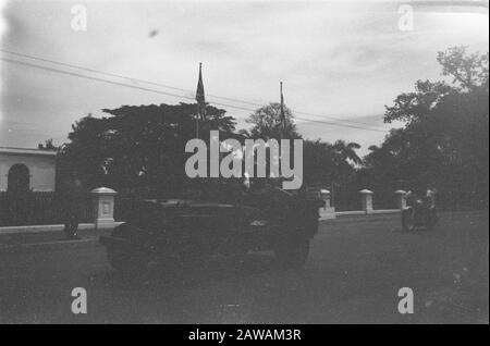 Festlichkeiten beim Transfer und Abzug britischer Truppen von der Militärparade in Indonesien Datum: 22. November 1946 Ort: Batavia, Indonesien, Jakarta, Niederländische Ostindien Stockfoto