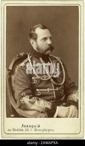 1870 Ca, SANKT PETERSBURG, RUSSLAND : Der russische Zar Alexander ( Aleksandr ) II Nikolaevich (* um 187; † um 1881) war der Vater des Zaren Alexander III. ( Stockfoto