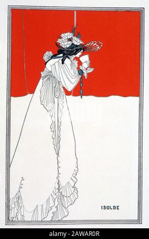 1890 Ca: The ISOLDE von english Painter and Writer AUBREY BEARDSLEY ( Brighton 1872 - Menton, France 1898 ). Illustrator von SALOME von Oscar Wilde ( Stockfoto