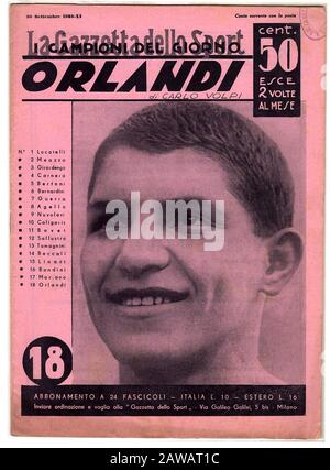 1933, ITALIEN: Der TAUBE italienische Leichtgewichtsboxeur CARLO ORLANDI (* zwischen 1910 und 1983 in Amsterdam und gewann den Start Stockfoto