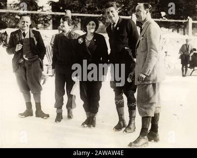 Die 18 Jahre alte Tochter des italienischen Faschisten Duce Dictator Ben, CORTINA D'AMPEZZO , BELLUNO , ITALIEN: EDDA MUSSOLINI (* um 1910; † 1995) Stockfoto