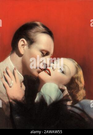 1930, USA: Die Filmschauspieler GARY COOPER und MARLENE DIETRICH in MAROKKO ( Marocco ) von Josef von Sternberg aus einem Stück von Benno Vigny . - FILM Stockfoto