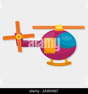 Hubschrauber isoliert für Transport Symbol Konzept Vektor Illustration Stock Vektor