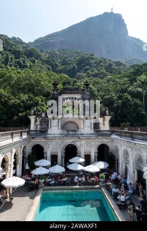 Luftaufnahme von Parque Lage , Jardim Botânico - Rio deJaneiro , Brasilien Stockfoto