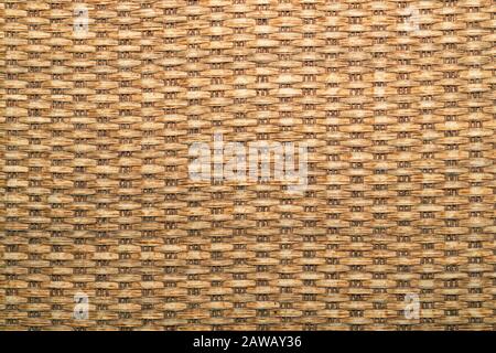 Gewebte Textur. Nahtlose Textur von Korb Oberfläche. Holz- Rebe wicker Strohkorb. Handwerk weben Textur Stockfoto