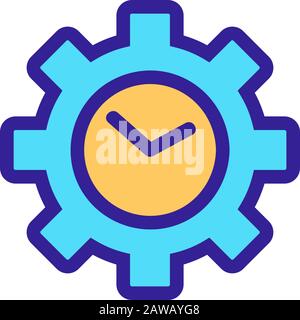 Vektorgrafik des Automatisierungssymbols. Isolierte Darstellung des Kontursymbols Stock Vektor