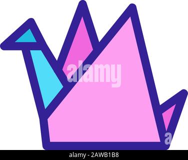 Symbolvektor für Kranpapier. Isolierte Darstellung des Kontursymbols Stock Vektor