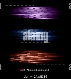 Abstrakter Kunstvektor Hintergrund kreatives Set mit verschiedenen farbigen kreativen Elementen Stock Vektor