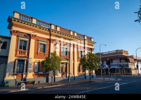 Woodstock Haus, 1915 erbaut, Ziegel, Classic Revival Stil. Maryborough, Queensland, Australien Stockfoto