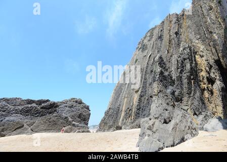 Praia Grande, Sintra, Portugal Stockfoto