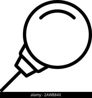 Perlpiercing-Symbol, Outline-Stil Stock Vektor