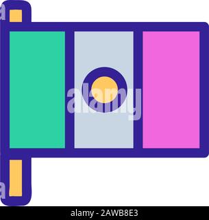 Flagge mexikanischer Symbolvektor. Isolierte Darstellung des Kontursymbols Stock Vektor