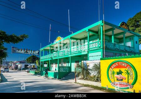 Rathaus in Orange Walk Town, Orange Walk District, Belize Stockfoto