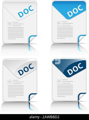 Kreatives und modernes Design des Dateitypsymbols Stock Vektor