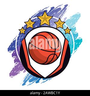 Isoliertes Symbol für Basketballsportausrüstung Stock Vektor