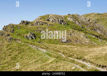 Der Weg Richtung harter Fiel vom Nan Bield-Pass Stockfoto