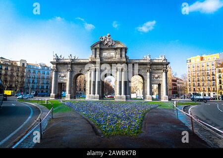 MADRID PUERTA DE ALCALAR Stockfoto