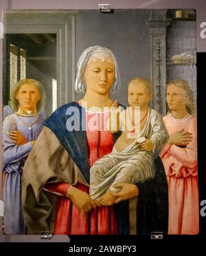 Italien Marken Urbino- Palazzo Ducale - Galleria Nazionale delle Marche - Madonna di Senigallia von Piero della Francesca Stockfoto