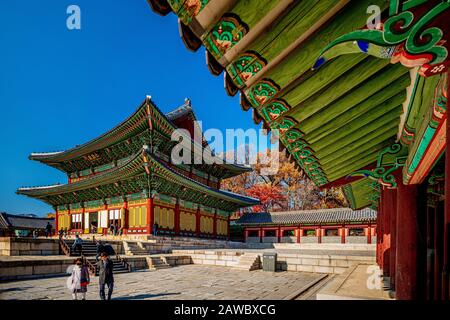 Changdeokgung Palast in Seoul, Südkorea Stockfoto