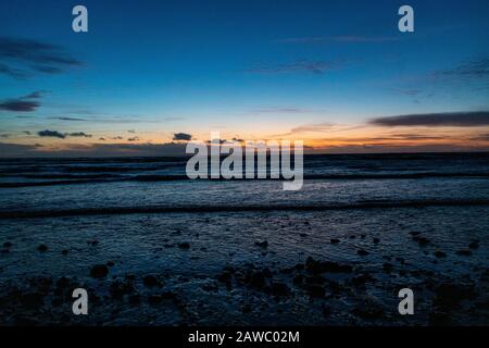 sonnenaufgang entlang der Südküste von Großbritannien Stockfoto