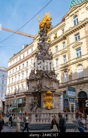 Wien, Österreich 25. November 2019 - Grabenstraße in Wien Stockfoto