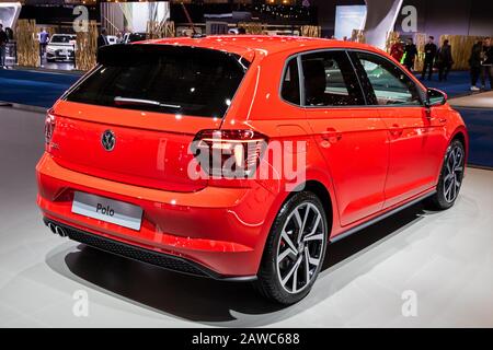 Brüssel - 9. JANUAR 2020: Das neue Volkswagen Polo GTI-Automodell wurde auf der Autosalon 2020 in Brüssel vorgestellt. Stockfoto