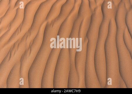 Sanddünen im Wüstenhintergrund Stockfoto