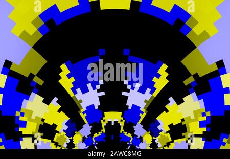 Abstrakte digitale Illustration, technologischer Hintergrund Stockfoto