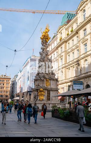 Wien, Österreich 25. November 2019 - Grabenstraße in Wien Stockfoto