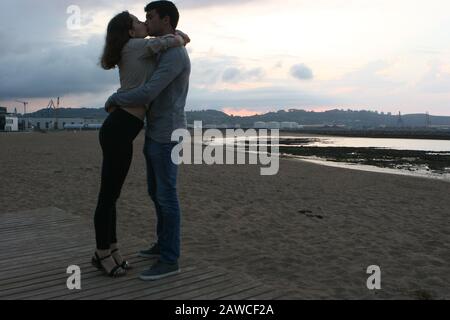 Liebe in Gijón Stockfoto