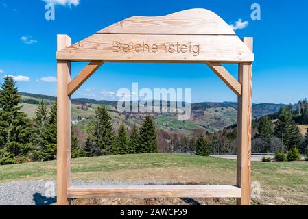 Auf dem Premiumwanderweg Belchensteig im schönen Schwarzwald bei Wieden, Todtnau Stockfoto