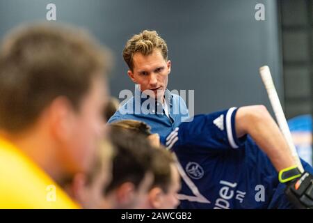 Rotterdam, 08-02-2020, Topsportcentrum Rotterdam, Halve Finale II Nederlands Kampioenschap Zaalhockey Hoofdklasse Heren. Tijdens de wedstrijd Amsterdam - Pinoke. Stockfoto