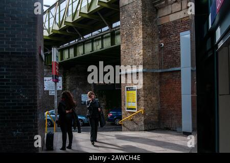 Limehouse U-Bahn-Station, London, Großbritannien. Stockfoto